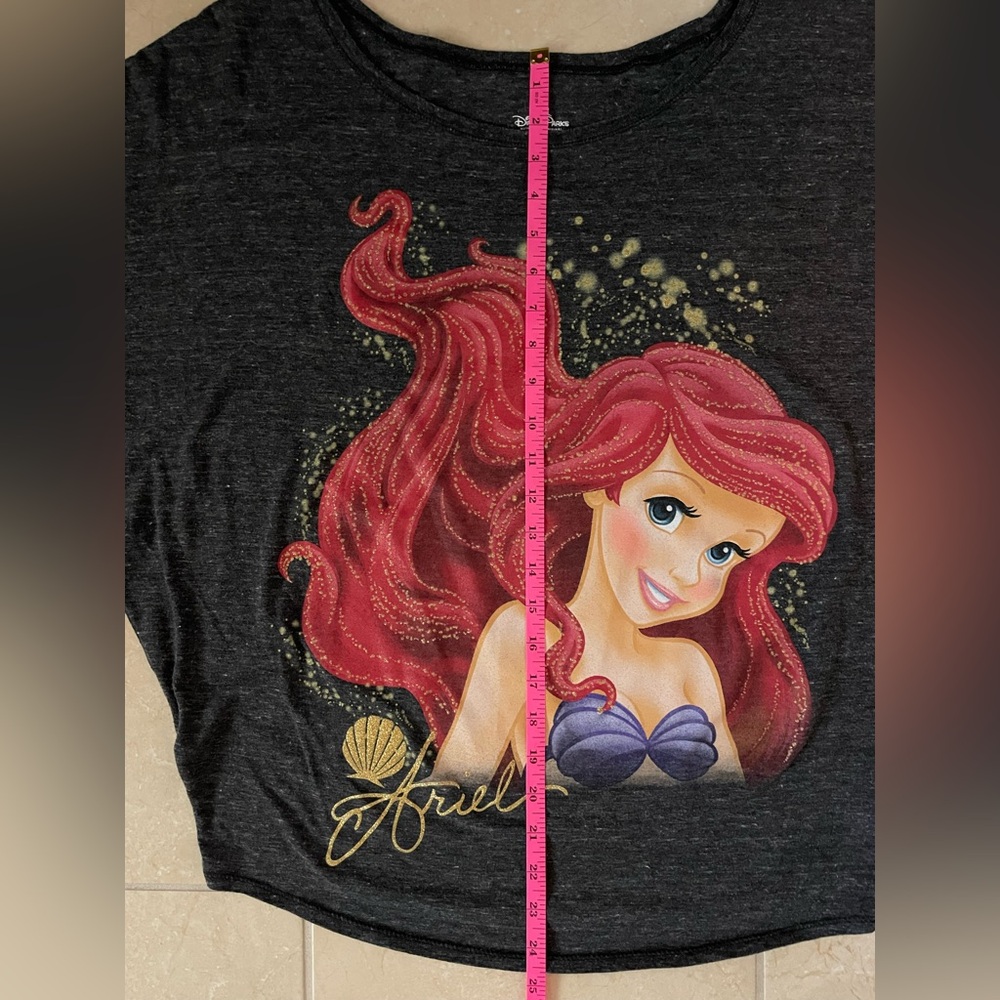 Disney Black/Graphite Sparkly Ariel Graphic Tee - Picture 7 of 11
